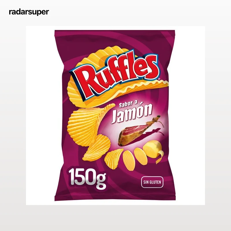 Patatas sabor jamón Ruffles 150g