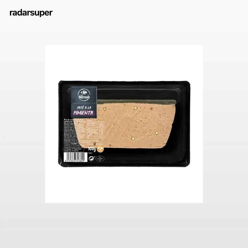 Paté a la pimienta Carrefour El Mercado sin gluten 100 g