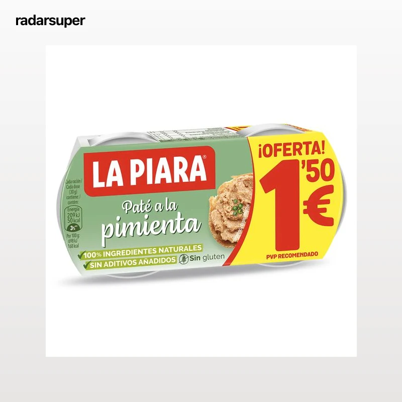 Paté a la pimienta La piara 2 x 75 g