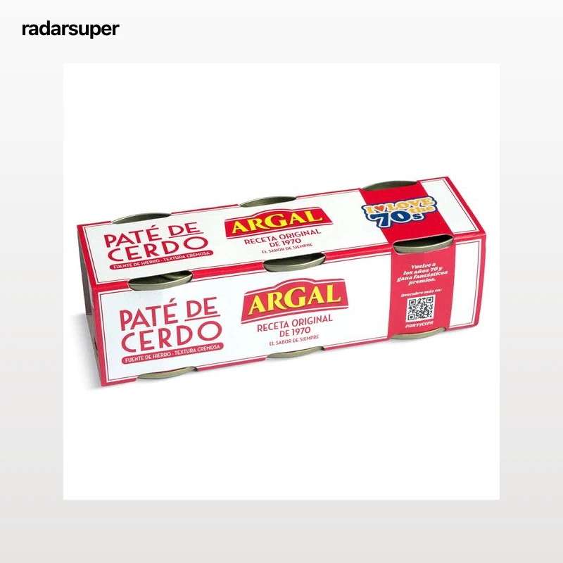 Paté de cerdo original Argal 3 x 83 g