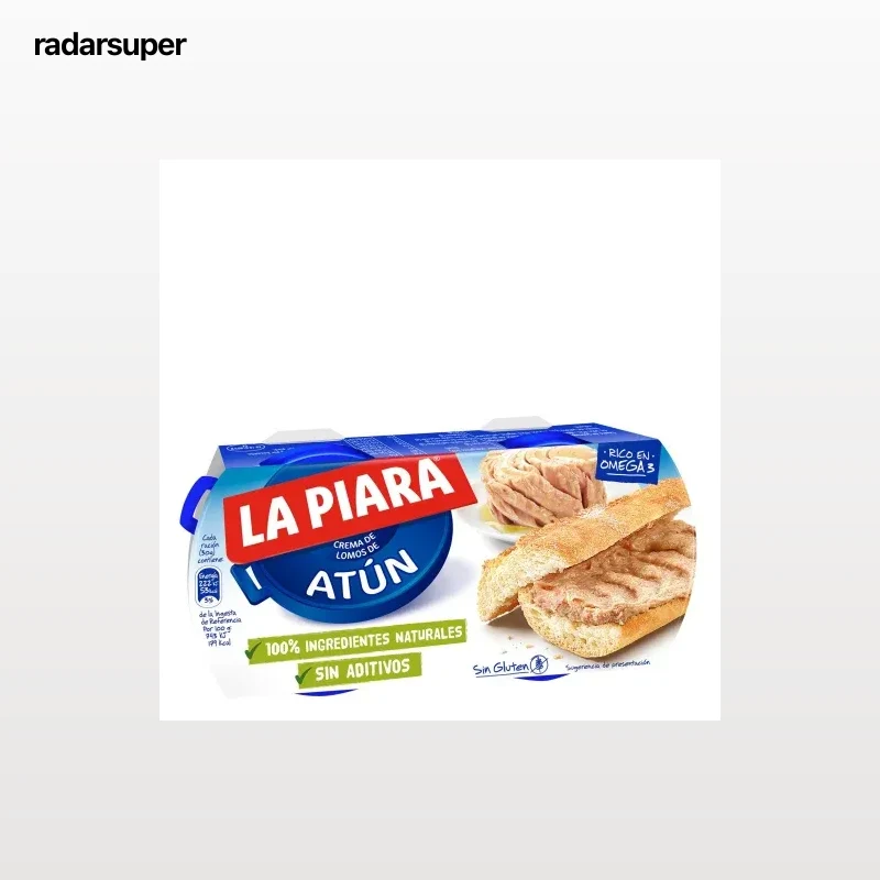 Paté de atún en aceite La Piara pack de 2 unidades de 75 g.