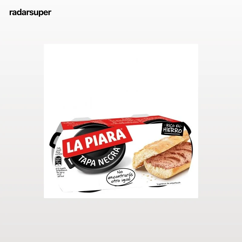 Paté de hígado de cerdo Tapa Negra La Piara 230 g.