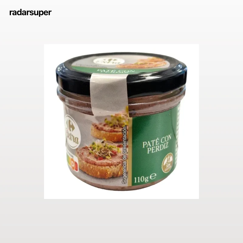 Paté de perdiz Extra Carrefour sin gluten 110 g.
