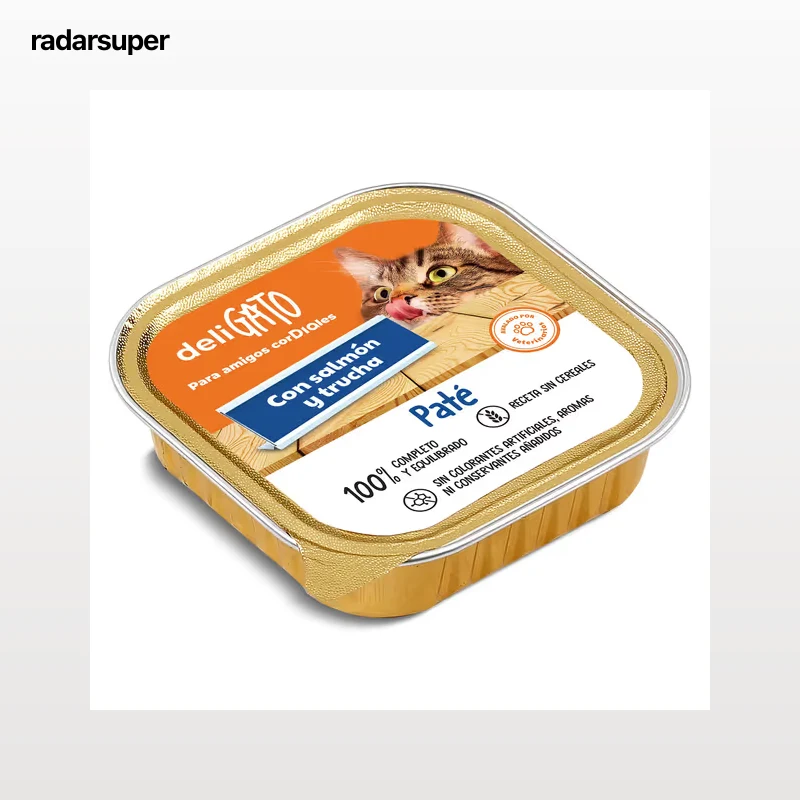 Paté para gato con salmón y trucha Dia Deligato 100 g