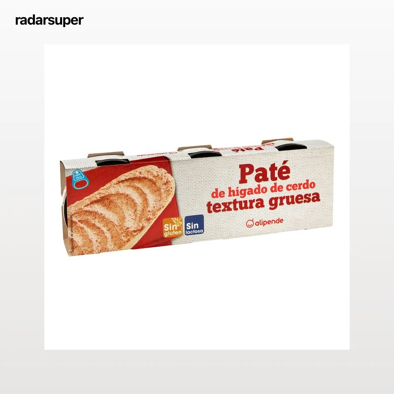 Pate de hígado de cerdo con textura gruesa Alipende pack 3