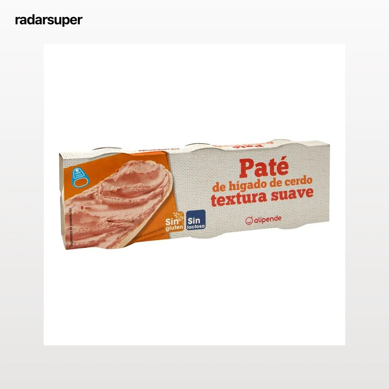 Pate de hígado de cerdo con textura suave Alipende pack 3