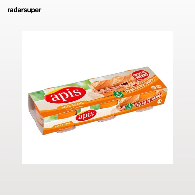 Paté de hígado de cerdo con textura suave Apis pack 3uds