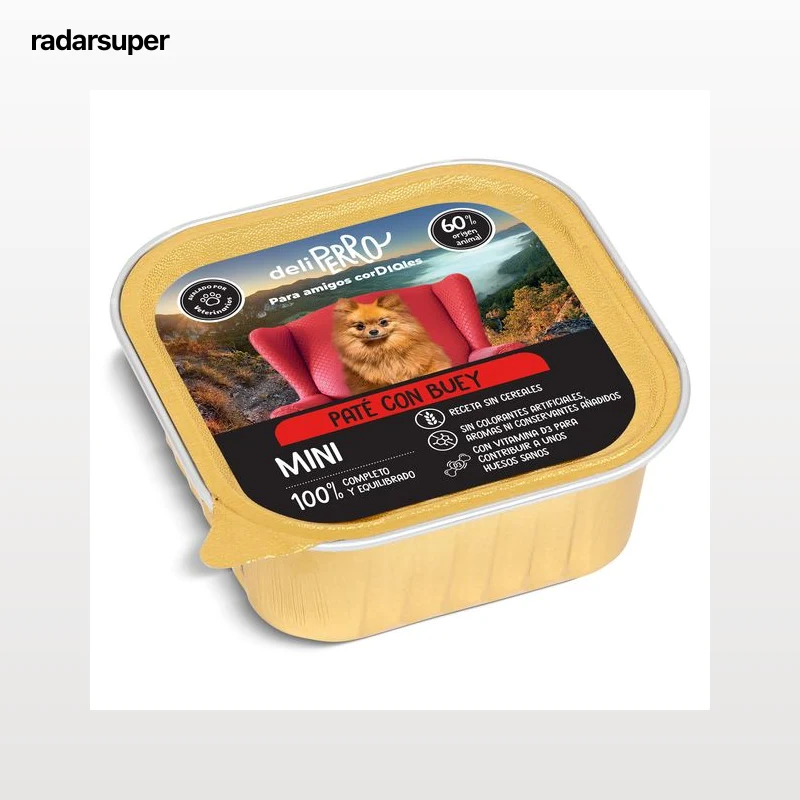Paté para perros mini con buey Dia Deliperro 150 g