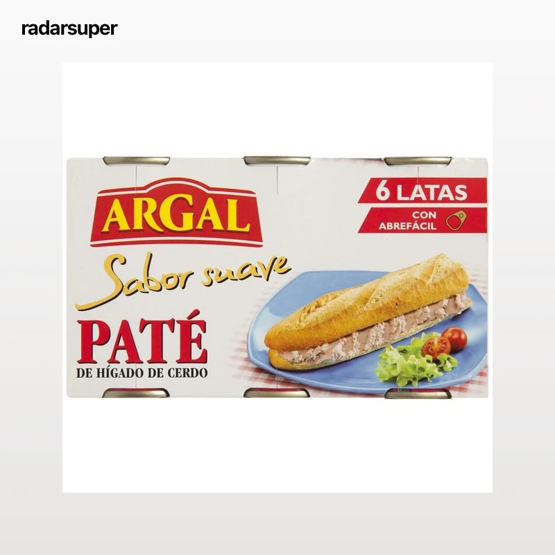 Paté sabor suave Argal pack 6