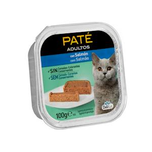 Paté con salmón gato adulto Delikuit