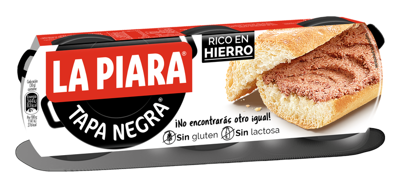 Paté Tapa Negra La Piara pack de 3 X 93 gramos