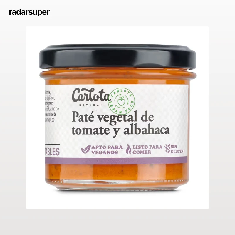 Paté vegetal de tomate y albahaca Carlota Organic 110 g
