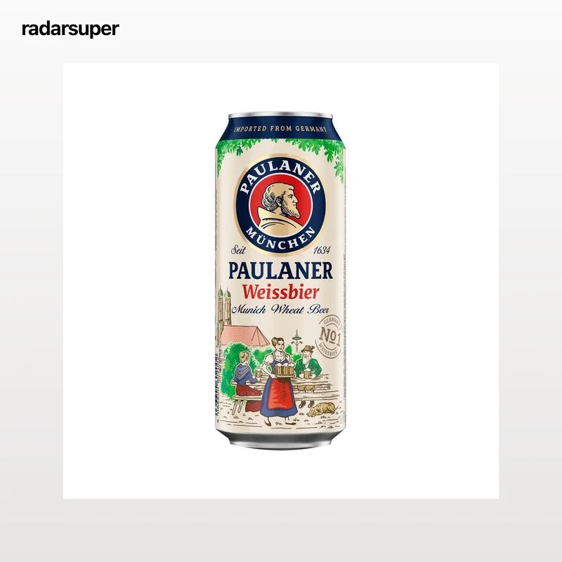 PAULANER Weissbier Cerveza de trigo alemana lata de 500 ml.