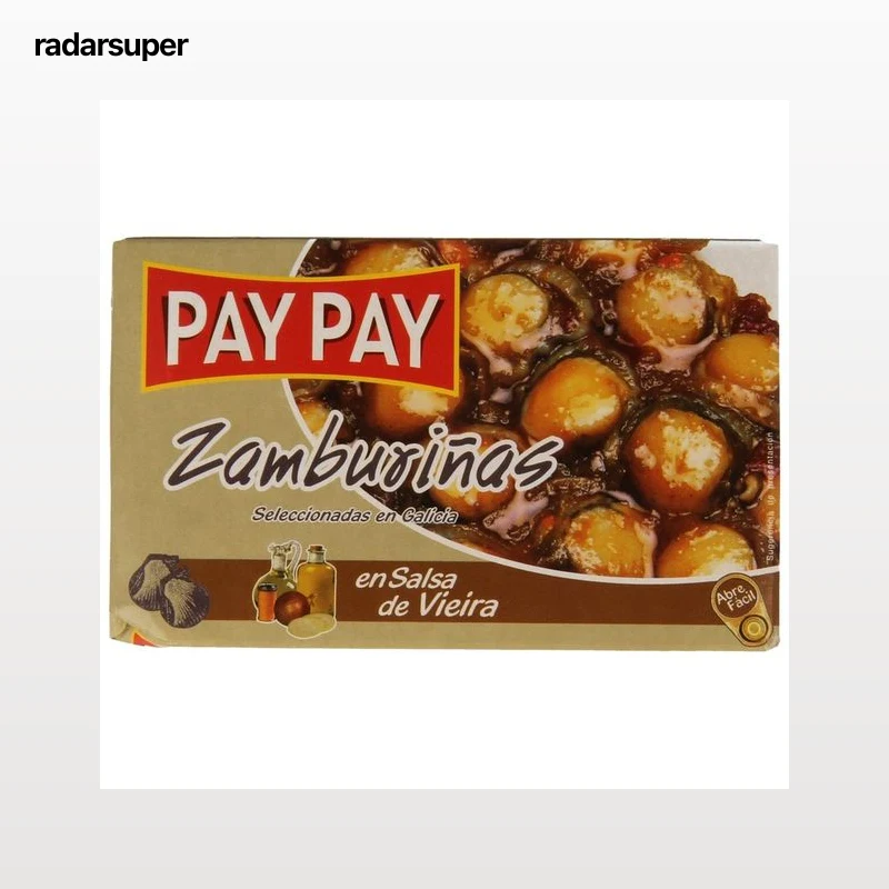 PAY PAY Zamburiñas en salsa de vieira lata de 60 g.