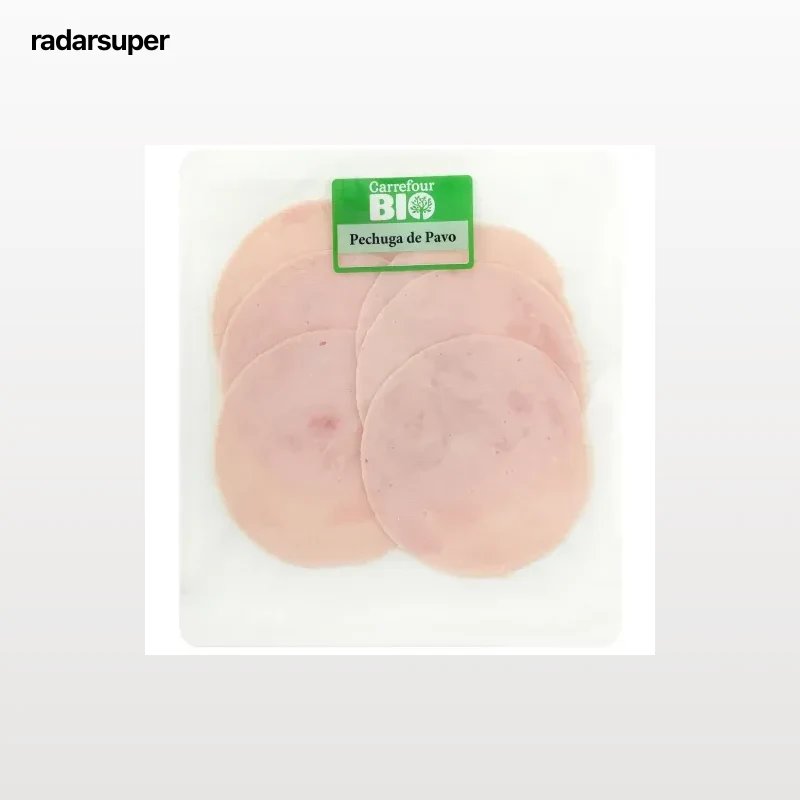 Pechuga de pavo ecológica en lonchas Carrefour Bio sin gluten 90 g