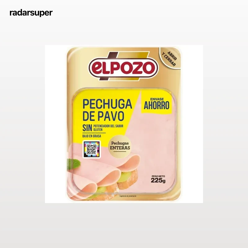 Pechuga de pavo en lonchas El Pozo sin gluten 225 g