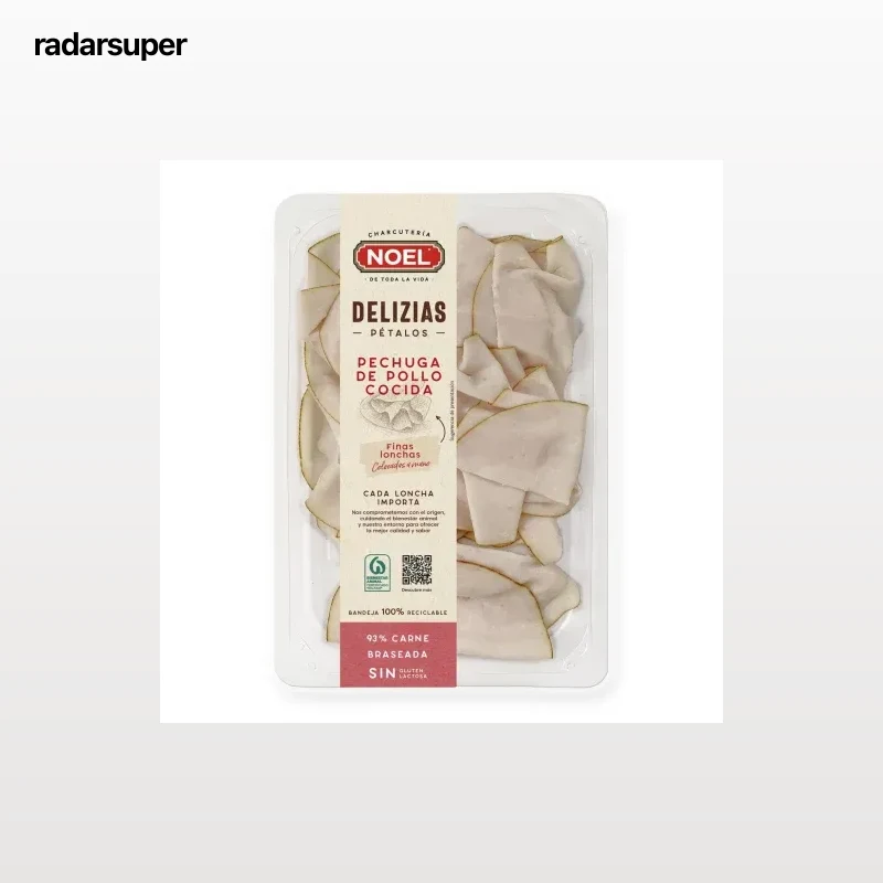 Pechuga de pollo a las finas hierbas en pétalos Delizias Noel sin gluten y sin lactosa 90 g