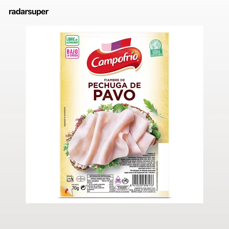 Pechuga de pavo Campofrío 70 g