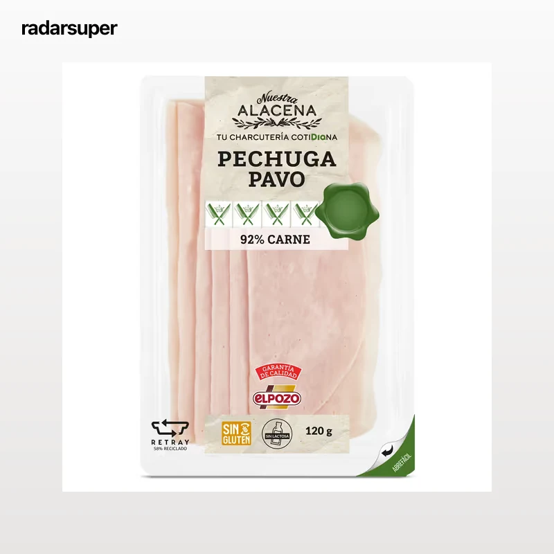 Pechuga de pavo 92% Dia Nuestra Alacena 120 g