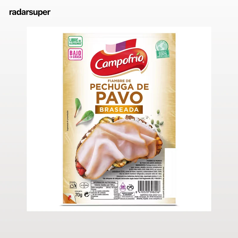 Pechuga de pavo braseada Campofrío 70 g