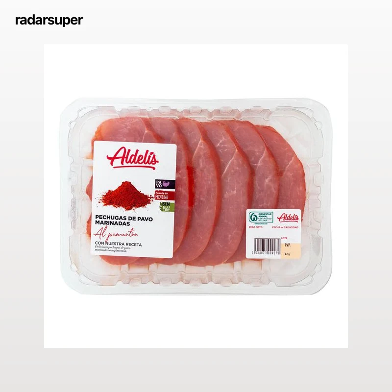 Pechuga de pavo al pimentón Aldelís 500g aproximadamente