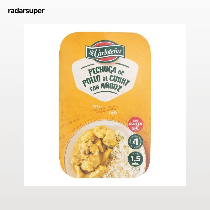 Pechuga de pollo con curry y arroz La Carloteña 300g
