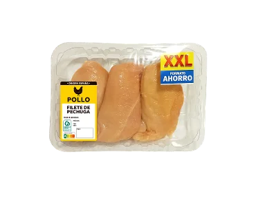 Pechuga de pollo fileteada