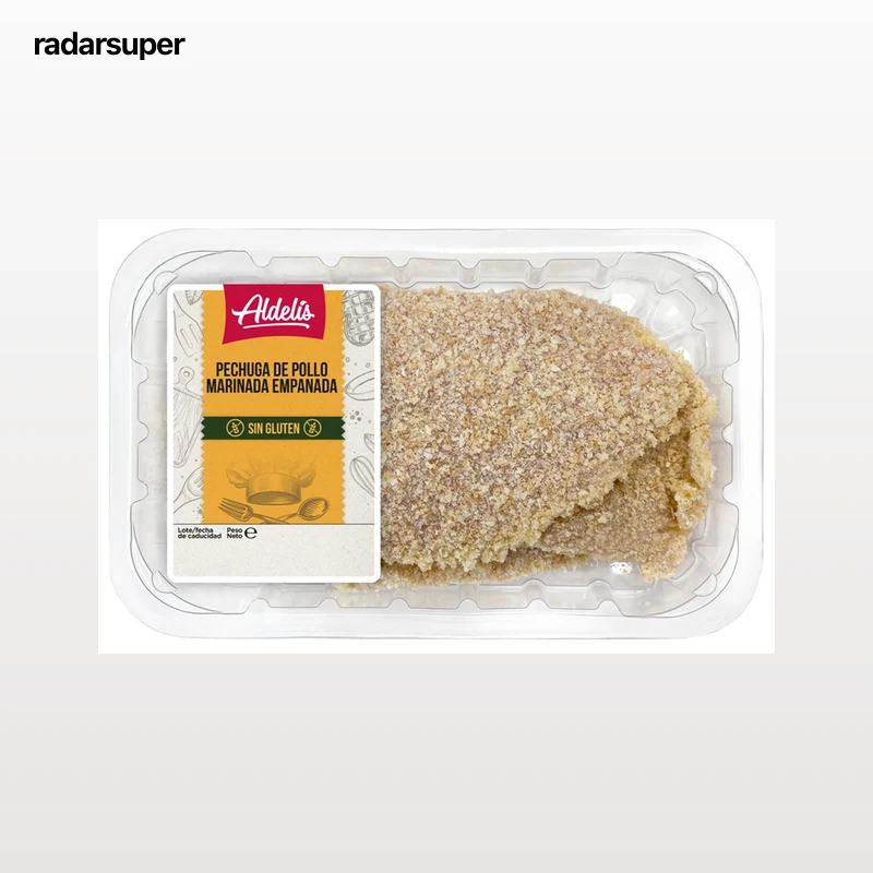 Pechuga de pollo sin gluten marinada empanada Aldelis 400gr