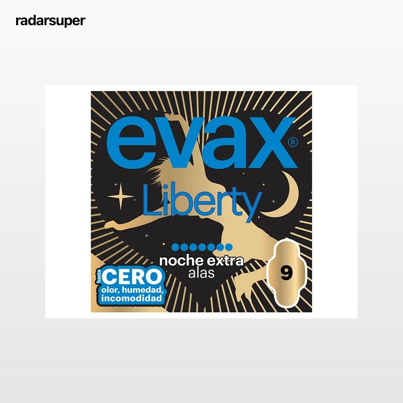 PENSOS HIGIÉNICOS EVAX LIBERTY NOITE EXTRA ALAS 9UN