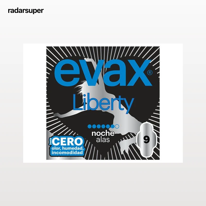 PENSOS HIGIÉNICOS LIBERTY NOITE COM ABAS EVAX 9 UN