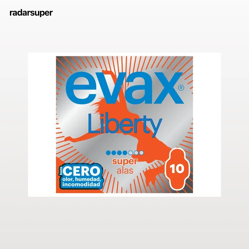 PENSOS HIGIÉNICOS LIBERTY SUPER COM ABAS EVAX 10 UN