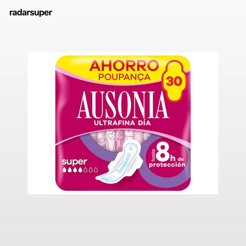 PENSOS HIGIÉNICOS ULTRAFINA SUPER COM ABAS AUSONIA 30 UN