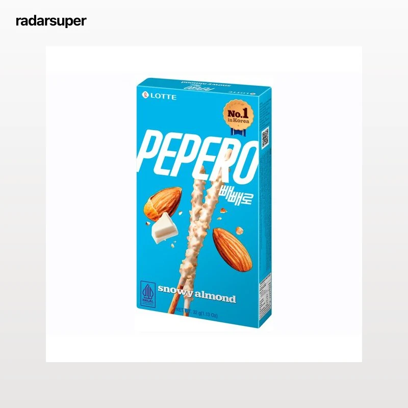 PEPERO Galleta stick de chocolate blanco con almendra 32 g.