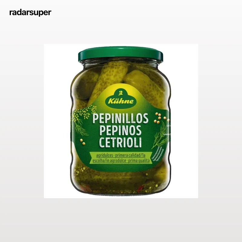 Pepinillos agridulces Kühne 360 g.