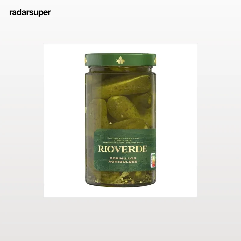 Pepinillos agridulces Rioverde sin gluten 380 g.