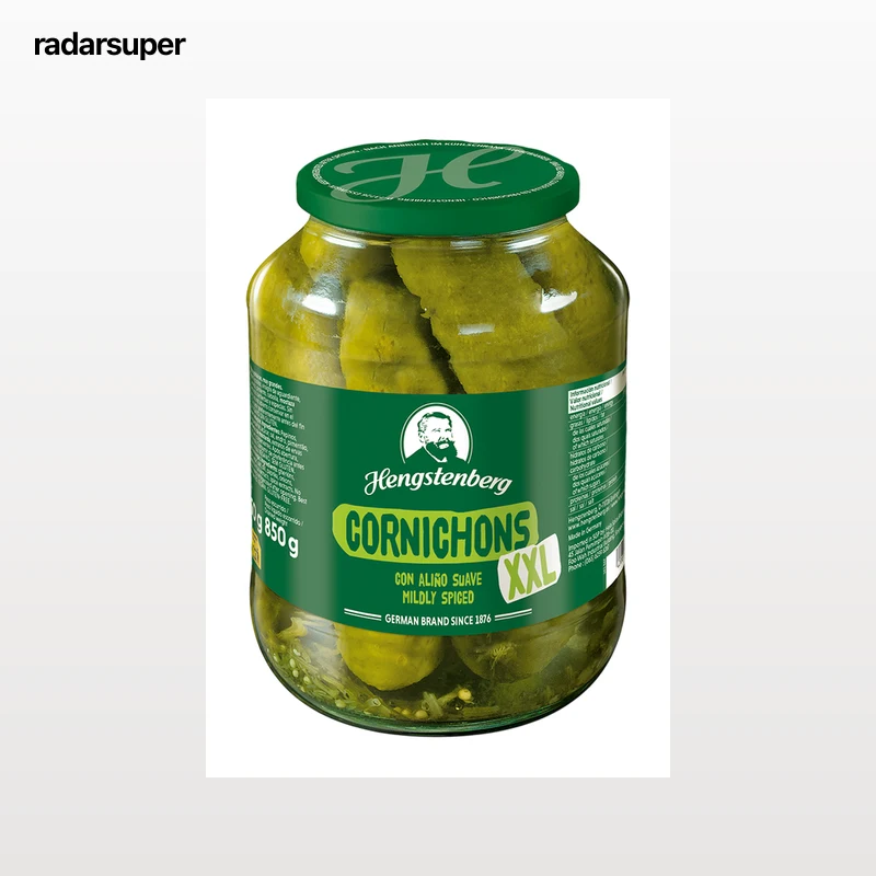 Pepinillos Hengstenberg tarro de cristal 850g