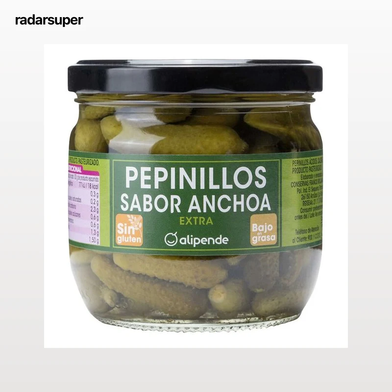 Pepinillos sabor anchoa sin gluten Alipende 190g
