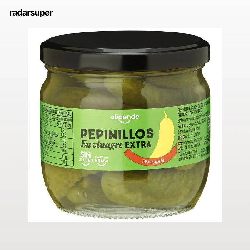 Pepinillos en vinagre sin gluten Alipende 190g