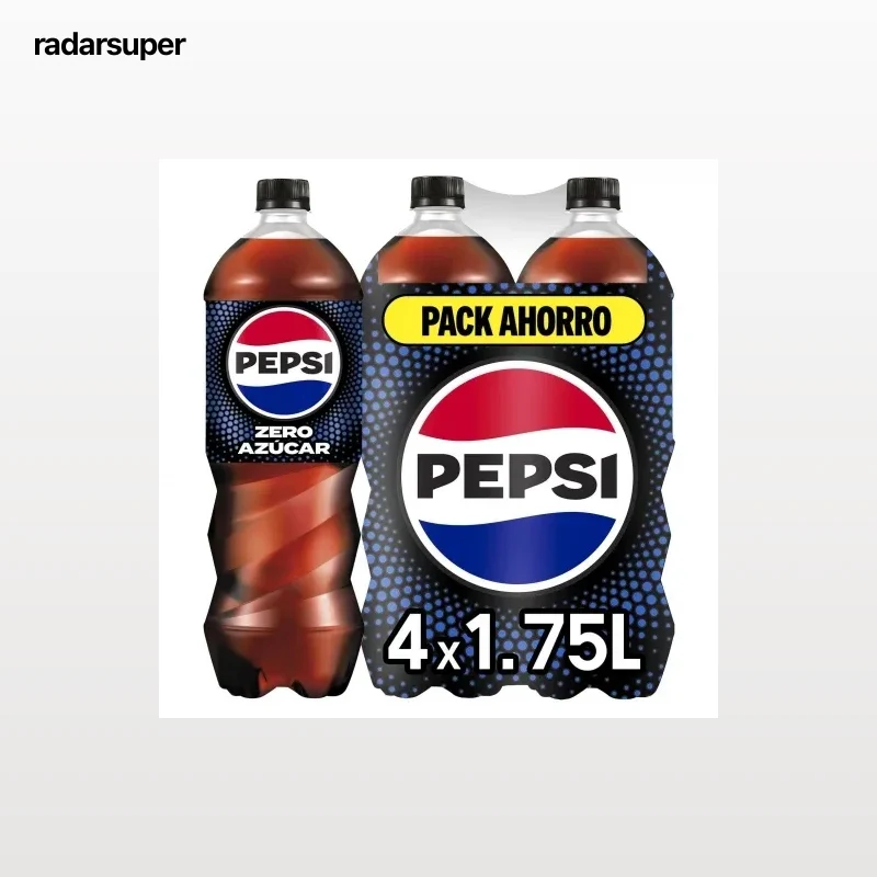Pepsi zero azúcar pack 4 botellas 1,75 l.