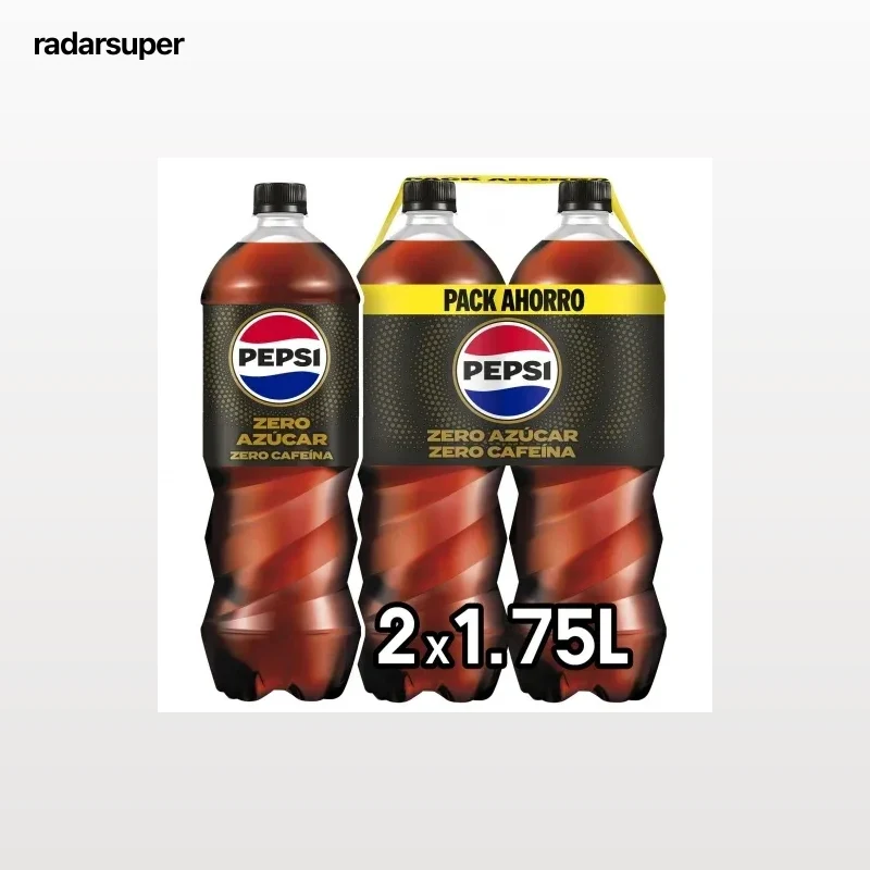 Pepsi zero azúcar zero cafeína pack 2 botellas 1,75 cl.