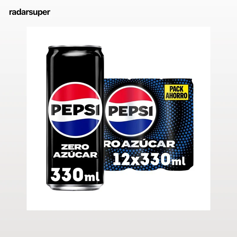 PEPSI ZERO Refresco de cola sin azúcar pack 12 uds. x 33 cl.