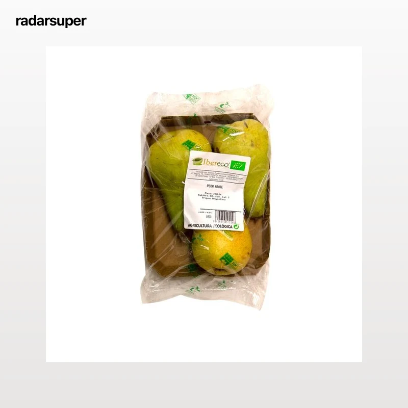 Peras ecológicas bandeja de 700 g.