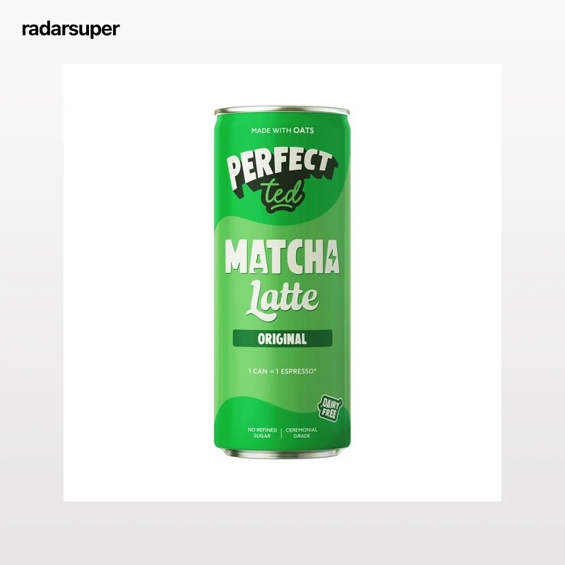 PERFECT TED Original Bebida de avena sin gluten con sabor a té matcha con leche lata 25 cl.