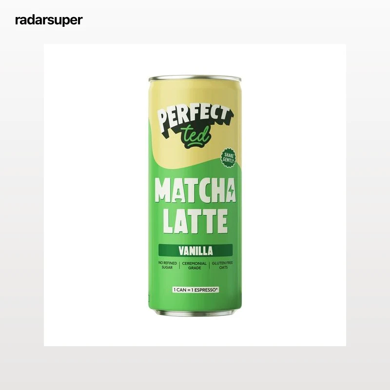 PERFECT TED Vanilla Bebida de avena sin gluten con sabor a té matcha con leche y vainilla lata 25 cl.