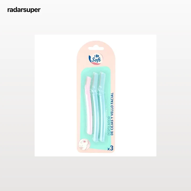 Perfilador de cejas y vello facial Carrefour Soft 3 ud.