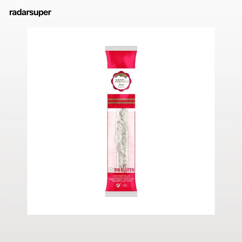 LA PERLA DEL PIRINEO Fuet de categoría extra elaborado con la receta tradicional sin gluten embutido en tripa natural LA PERLA DEL PIRINEO 160 g.
