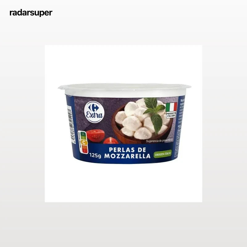 Perlas de mozzarella Carrefour 125 g.