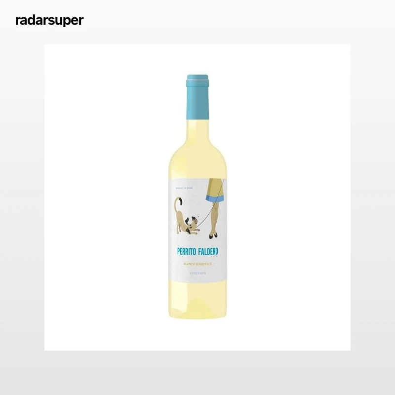 PERRITO FALDERO Vino blanco semidulce botella 75 cl.