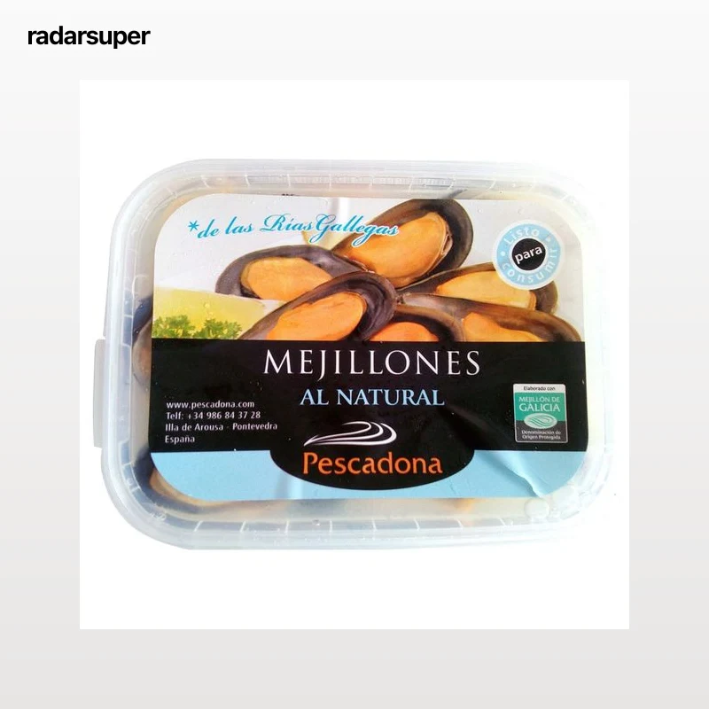 PESCADONA Mejillón cocido al natural PESCADONA bandeja 150 gr.