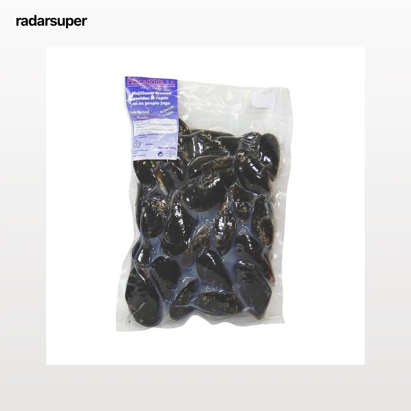 PESCADONA, S.A. Mejillones frescos cocidos al vapor en su propio jugo PESCADONA 1 kg.